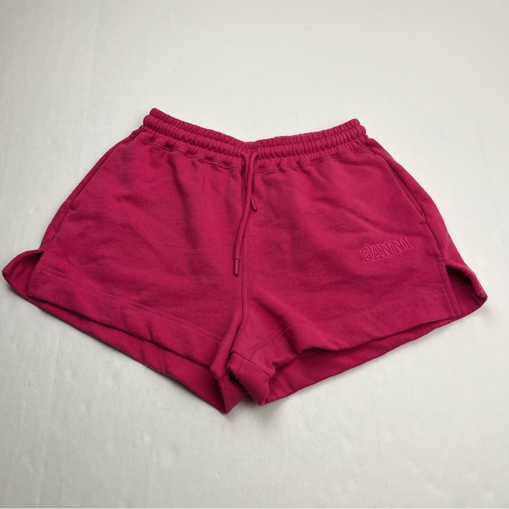 Ganni Pink Software Mini‎ Shorts Womens Size Medium Athleisure Athletic *FLAWED